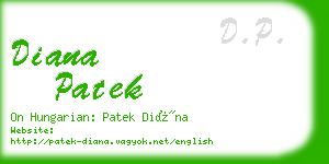 diana patek business card